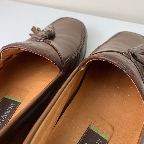 Johnston & Murphy Brown Leather Tassel Loafers Mens 11M Dress Shoes main image 9